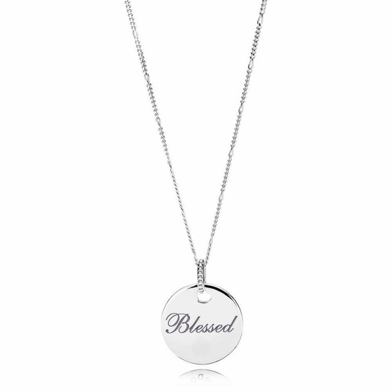 Pandora Australia Blessed Disc Pendant and Necklace Chain - Sterling Silver | UVXDRO254